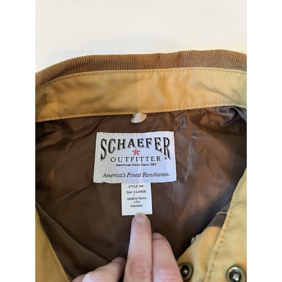 Schaefer Outfitter Men's XL Original Drifter Canvas Coat In Suntan Western Chore - Picture 2 of 7